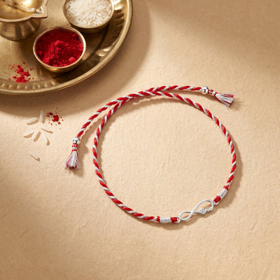 Silver Infinity Rakhi