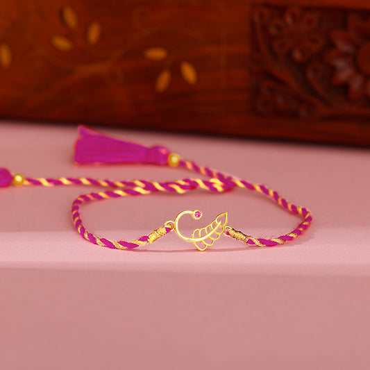 Golden New Leaf Rakhi