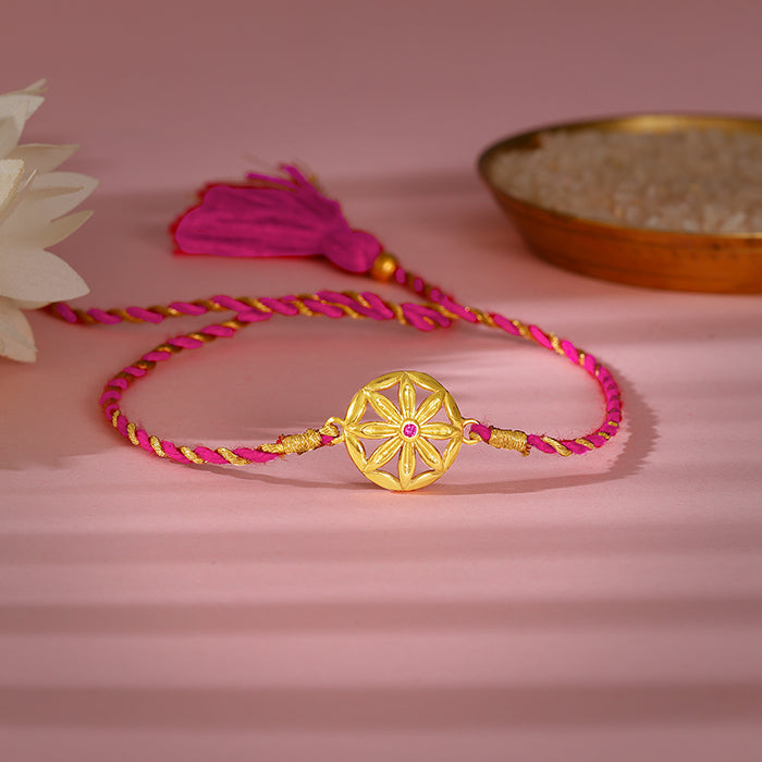 Golden Flower Mandala Rakhi