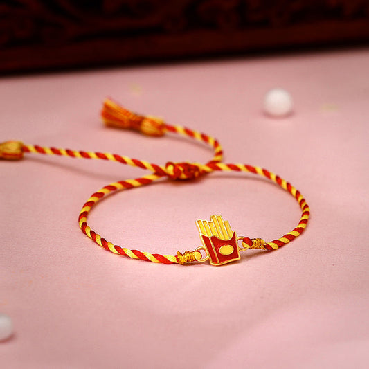 Golden Crispy Bliss Rakhi for Kids