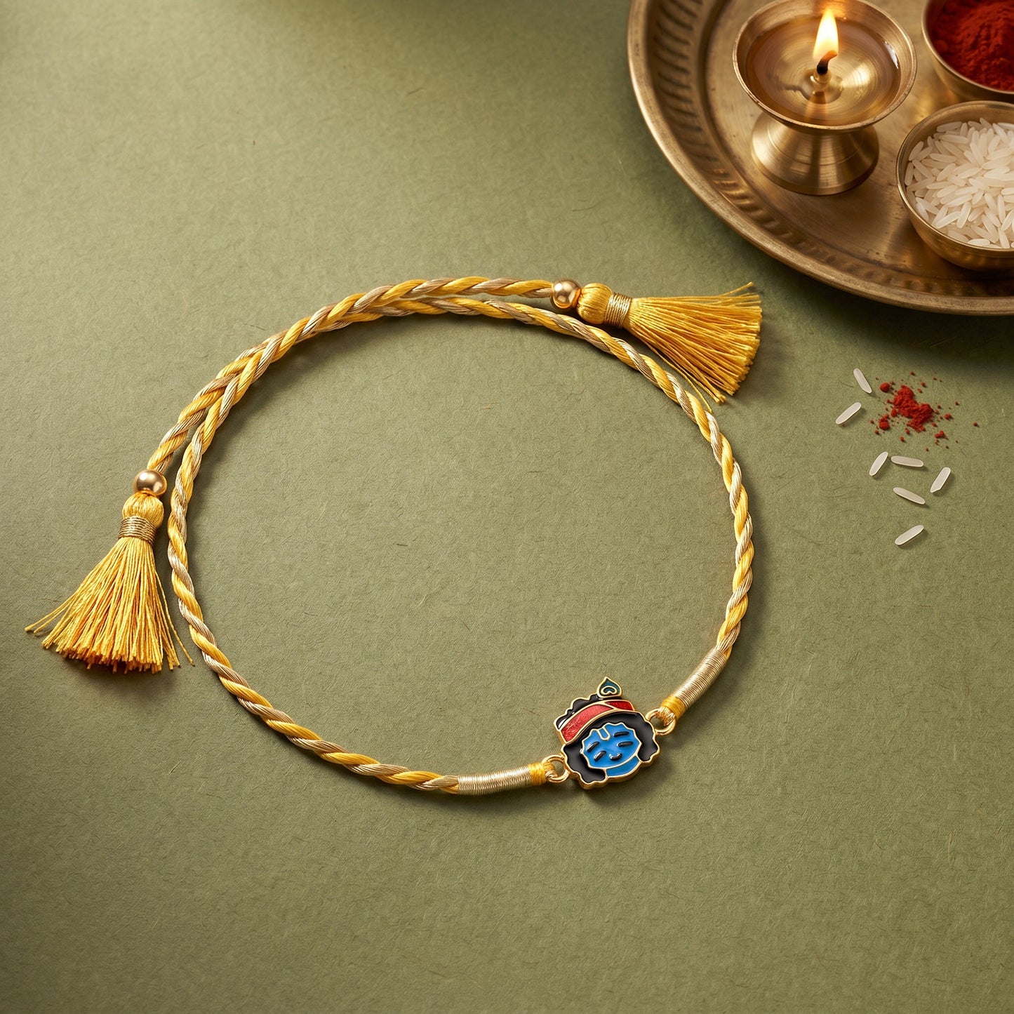 Golden Kanhaiya Kids Rakhi