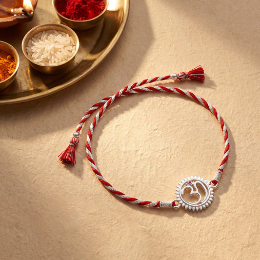 Silver Om Mandala Rakhi