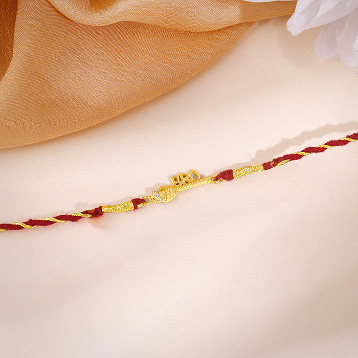 Golden Hanuman Gadha Rakhi