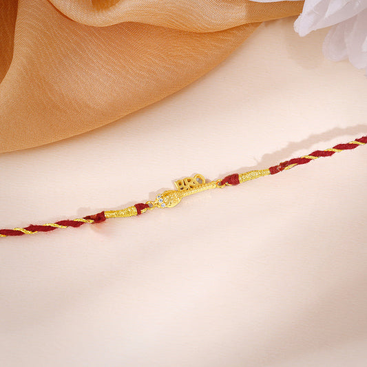 Golden Hanuman Gadha Rakhi