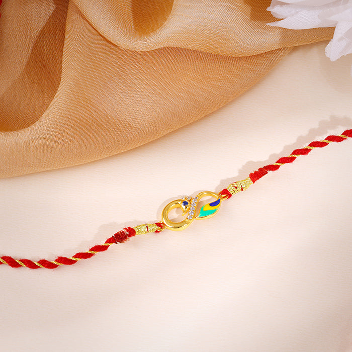 Golden Mayur Rakhi