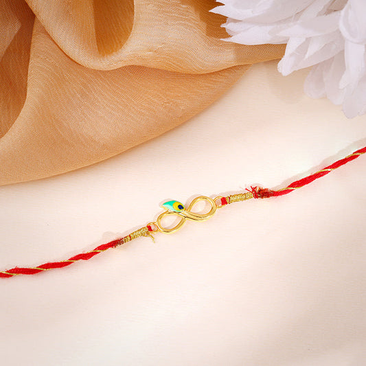 Golden Eternal Mor Rakhi