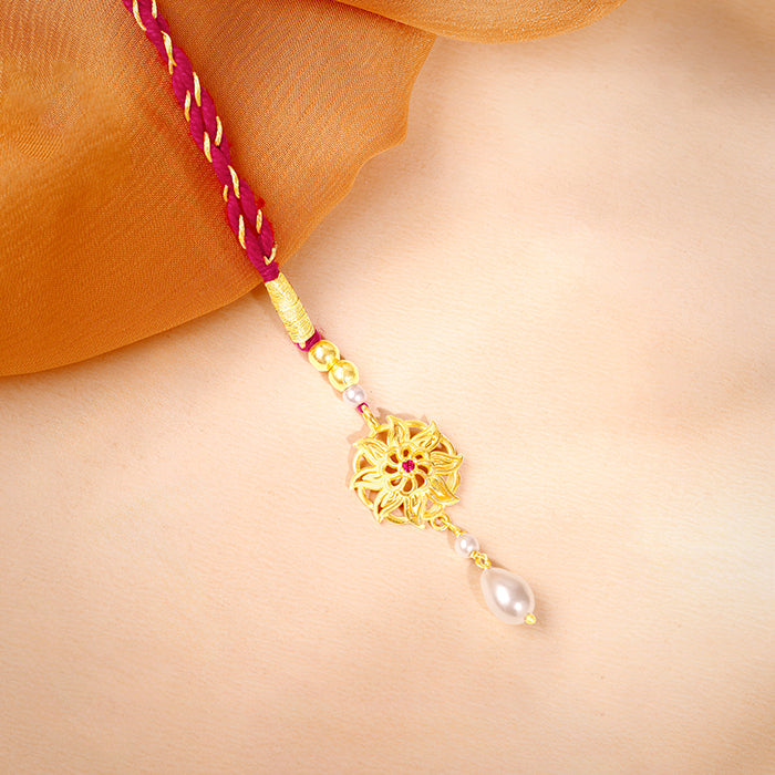 Golden Floret Mandala Lumba Rakhi