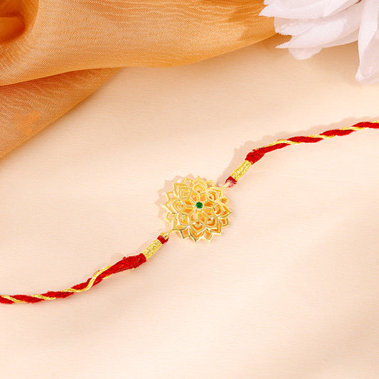 Golden Floral Mandala Rakhi