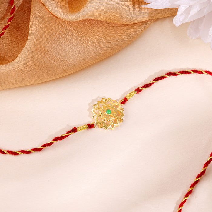 Golden Floret Rakhi