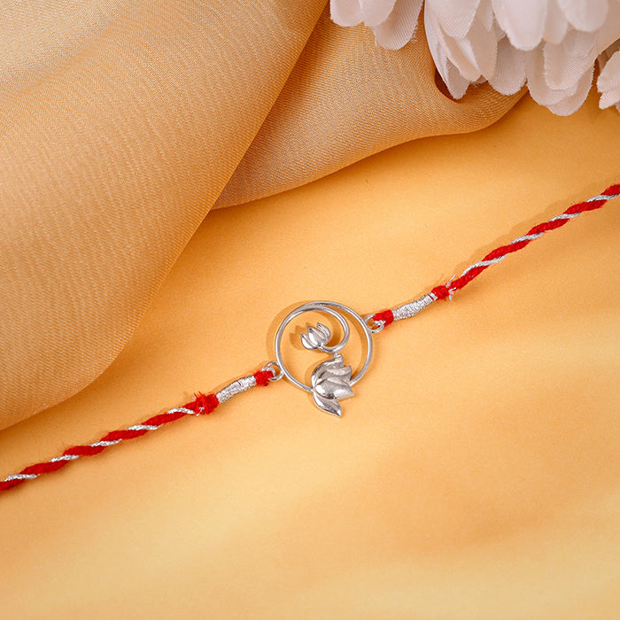 Silver Blossom Bond Rakhi