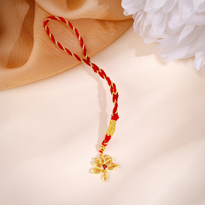 Golden Padma Lumba Rakhi