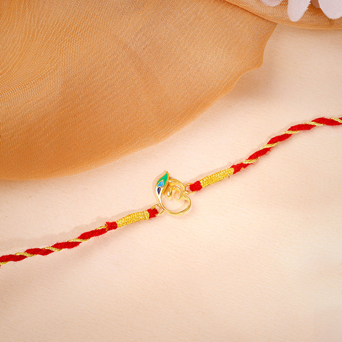 Golden Divya Om Rakhi