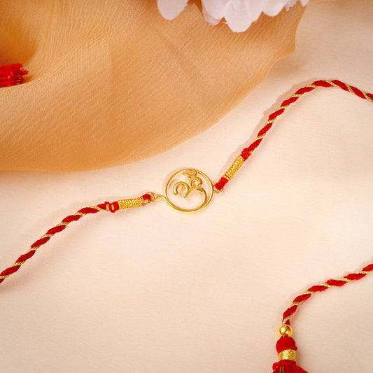 Golden Sacred Omkara Rakhi
