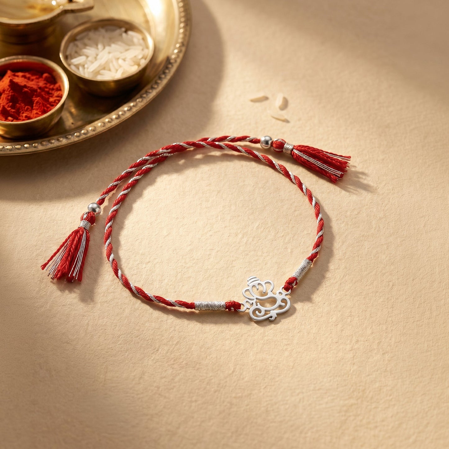 Silver Finest Ganesha Rakhi
