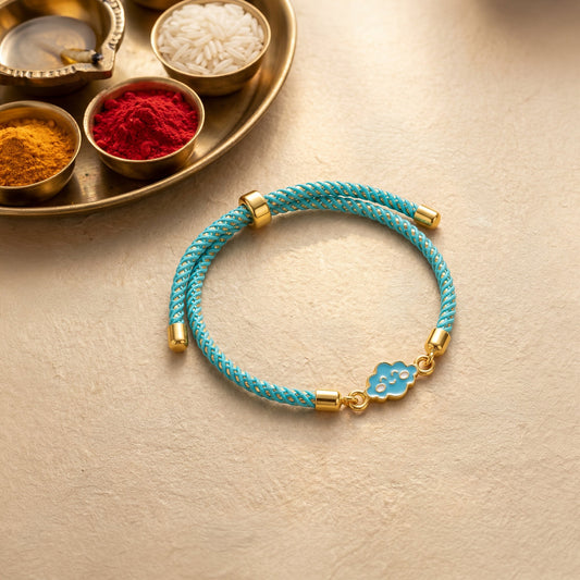 Golden Cute Cloud Kids Rakhi