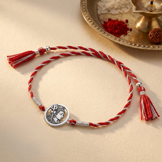 Silver Mahadev Blessing Rakhi