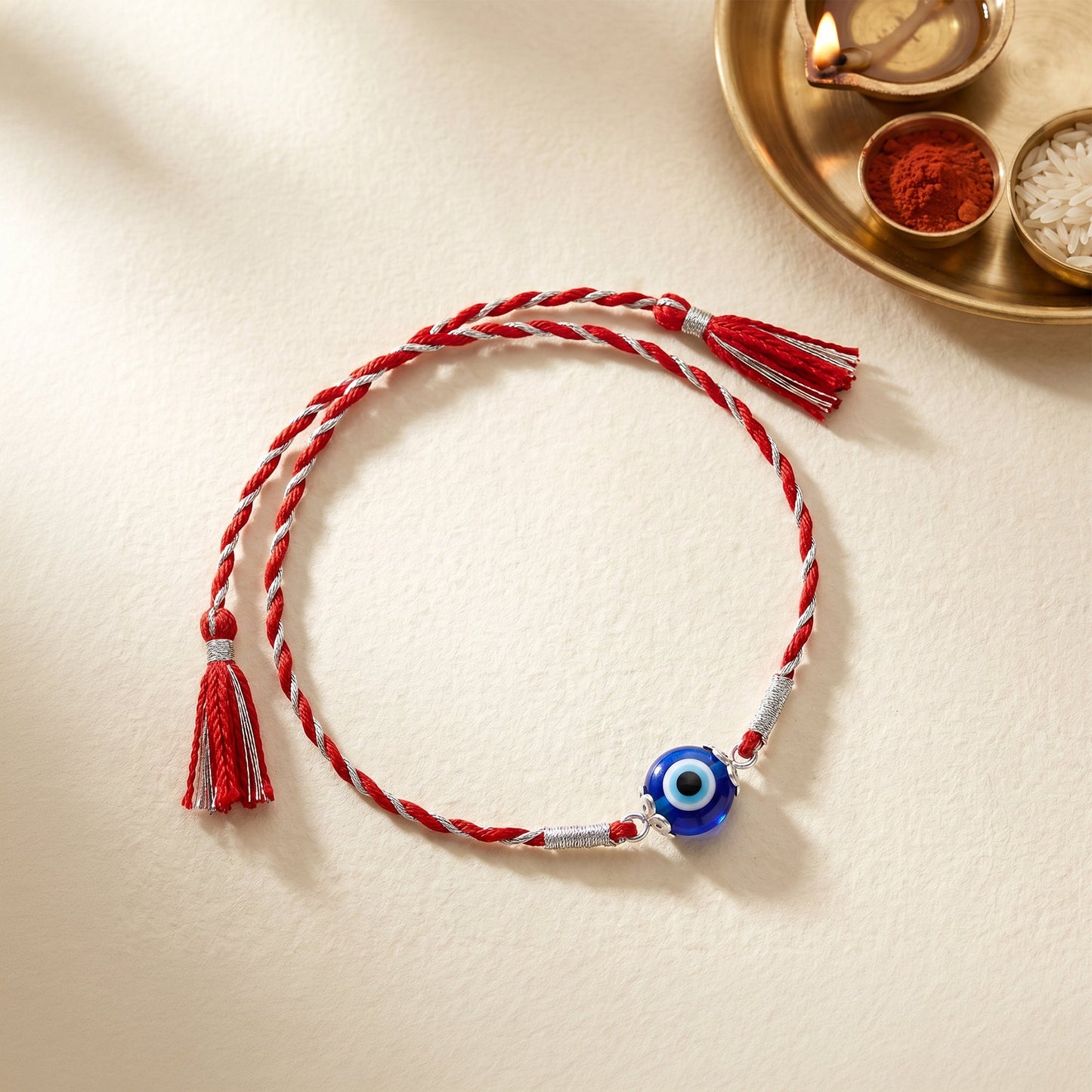 Silver Raksha Chakra Rakhi