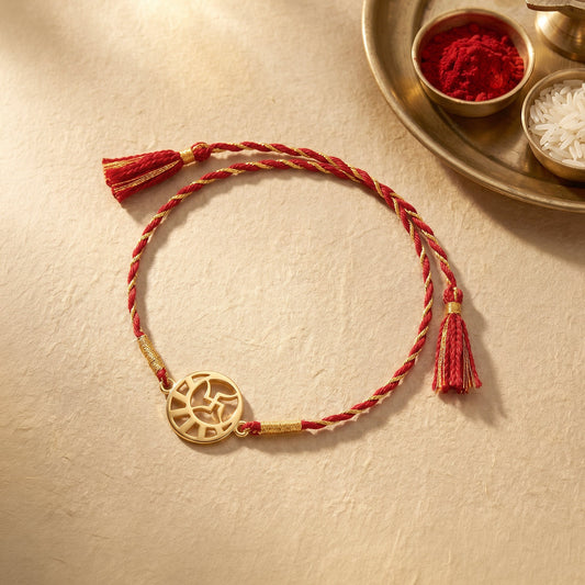 Golden Swastik Kavach Rakhi