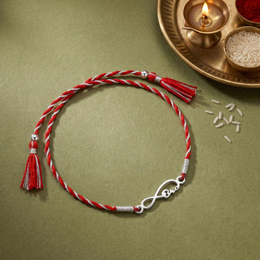 Silver Infinity Bro Love Rakhi