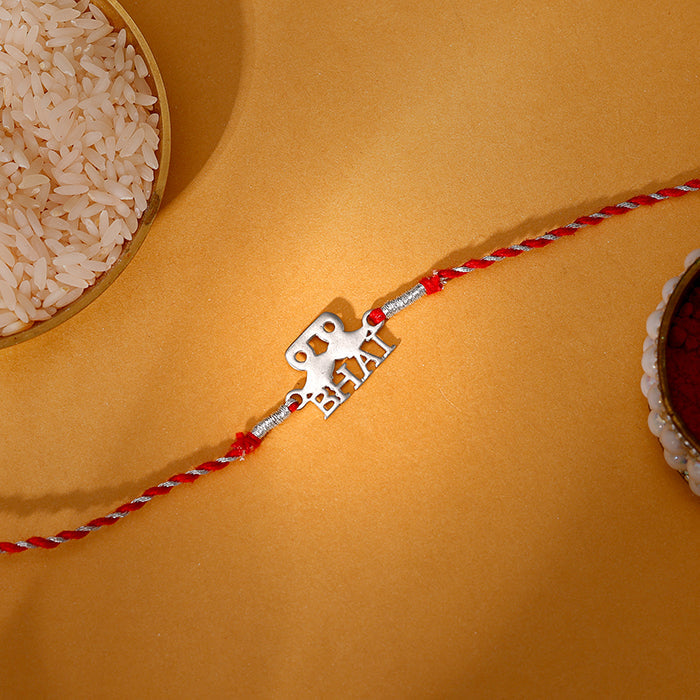 Silver Brother Rakhi