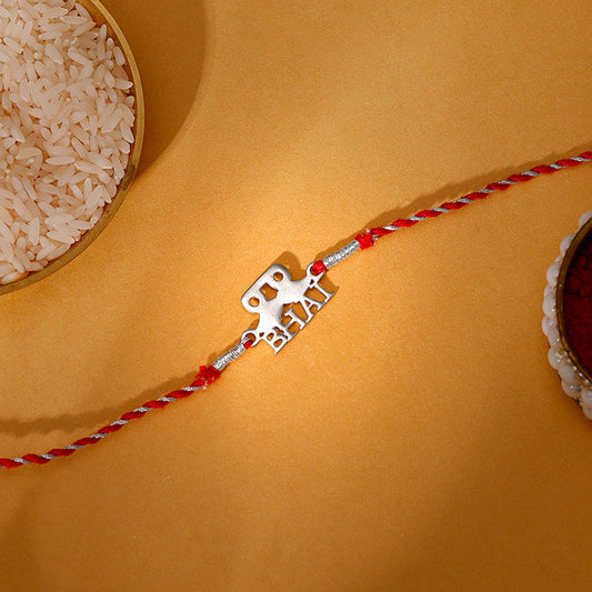 Silver Brother Rakhi