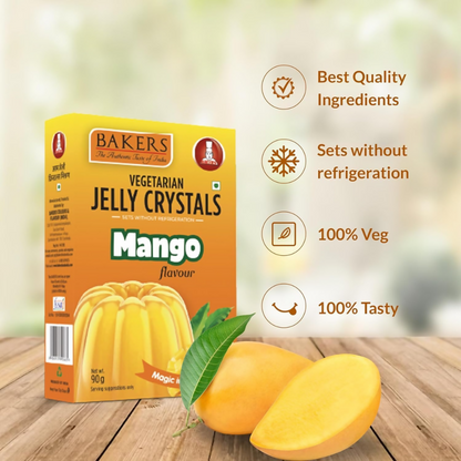 BAKERS Jelly Crystal Set of 4 - Mango, Pineapple, Litchi & Orange