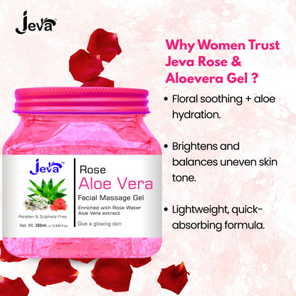 Jeva Rose and Aloe Vera Facial Massage Gel
