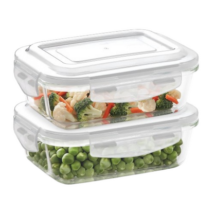 Borosil Klip N Store Glass Storage Containers - Set of 2