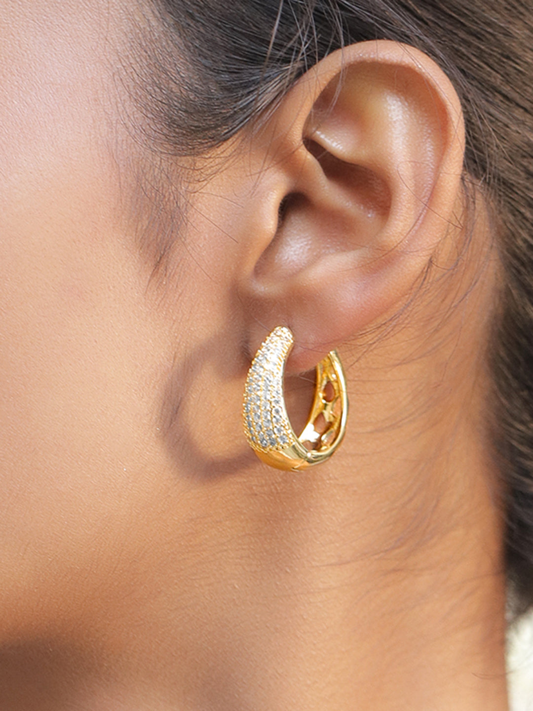 Gold Toned Hoop Earrings