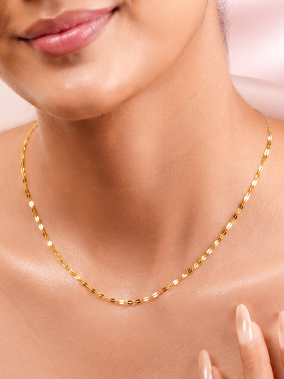 Demifine 18K Gold Plated Stainless steel Twisted Link Chain Necklace