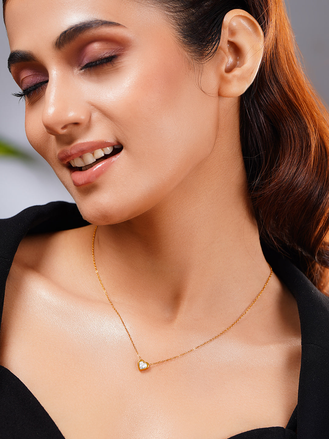 Demifine 18K Gold Plated Stainless steel Forever Yours Pendant Chain