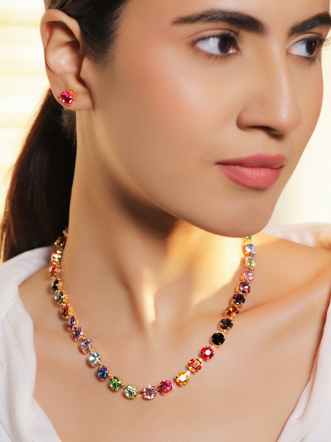 Multicolor Crystal Necklace Set