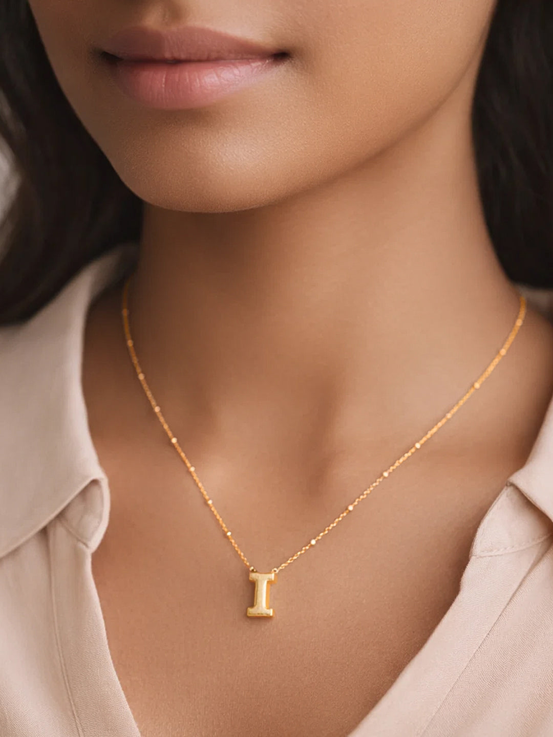 Demifine 18K Gold Plated Stainless steel Minimal Balloon I Necklace