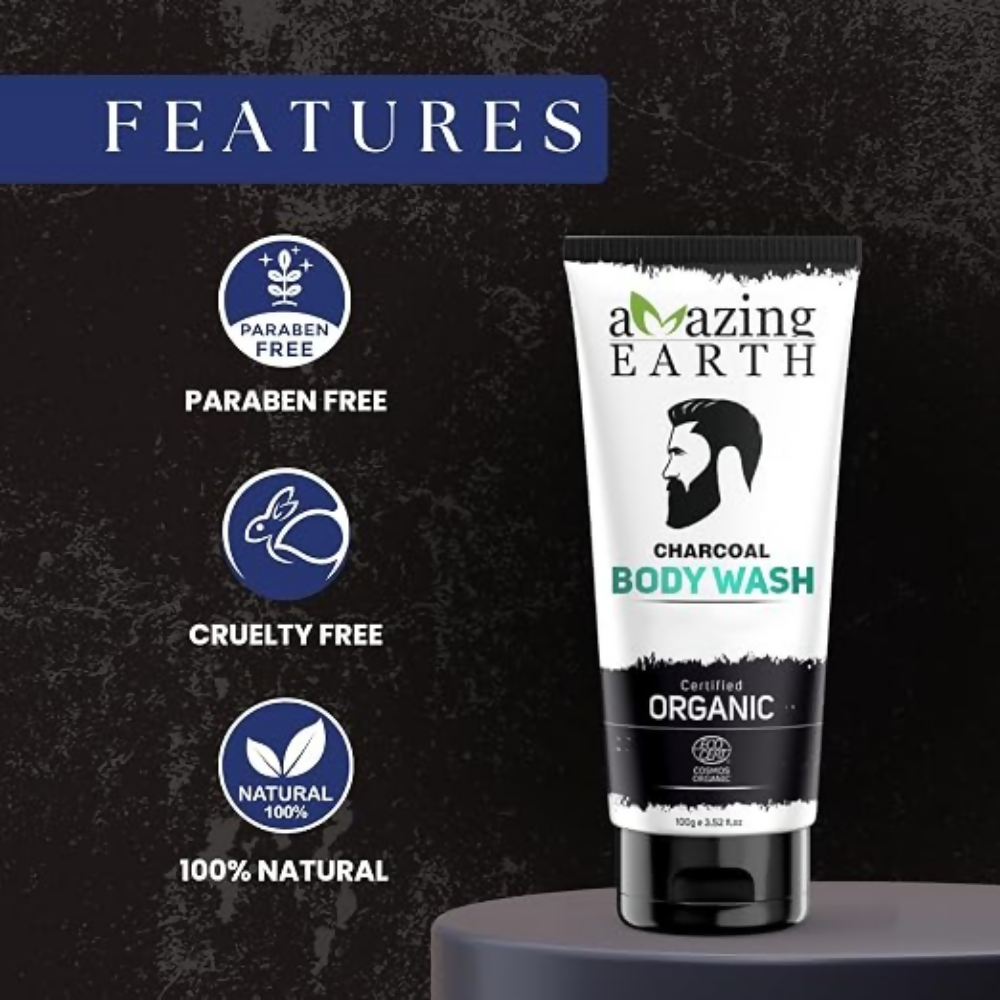 Amazing Earth Charcoal Body Wash for Men