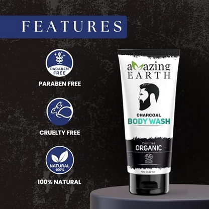 Amazing Earth Charcoal Body Wash for Men