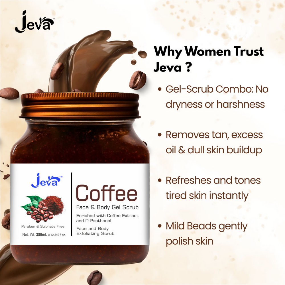 Jeva Coffee Face & Body Exfoliating Gel Scrub