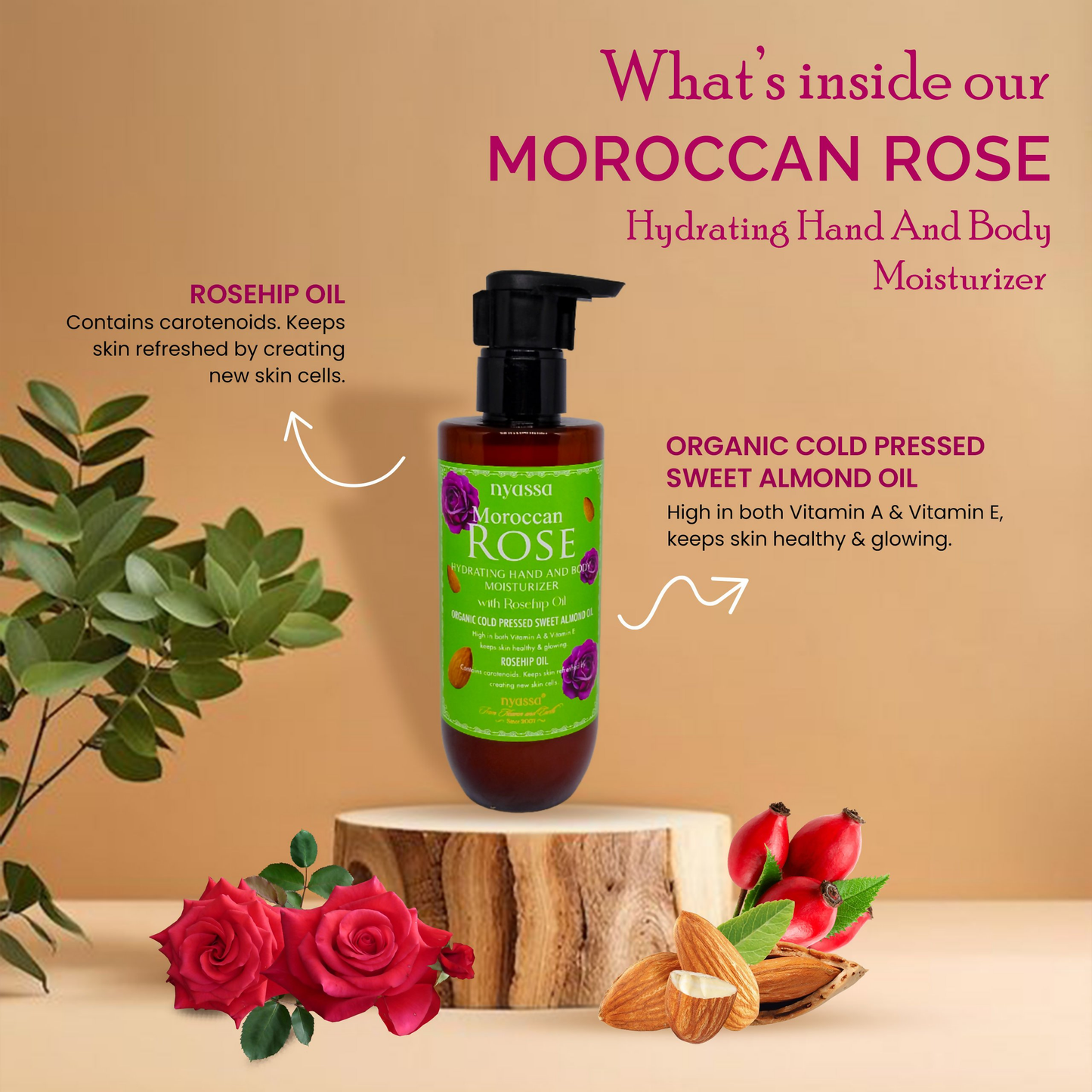 Nyassa Moroccan Rose Hand And Body Moisturizer