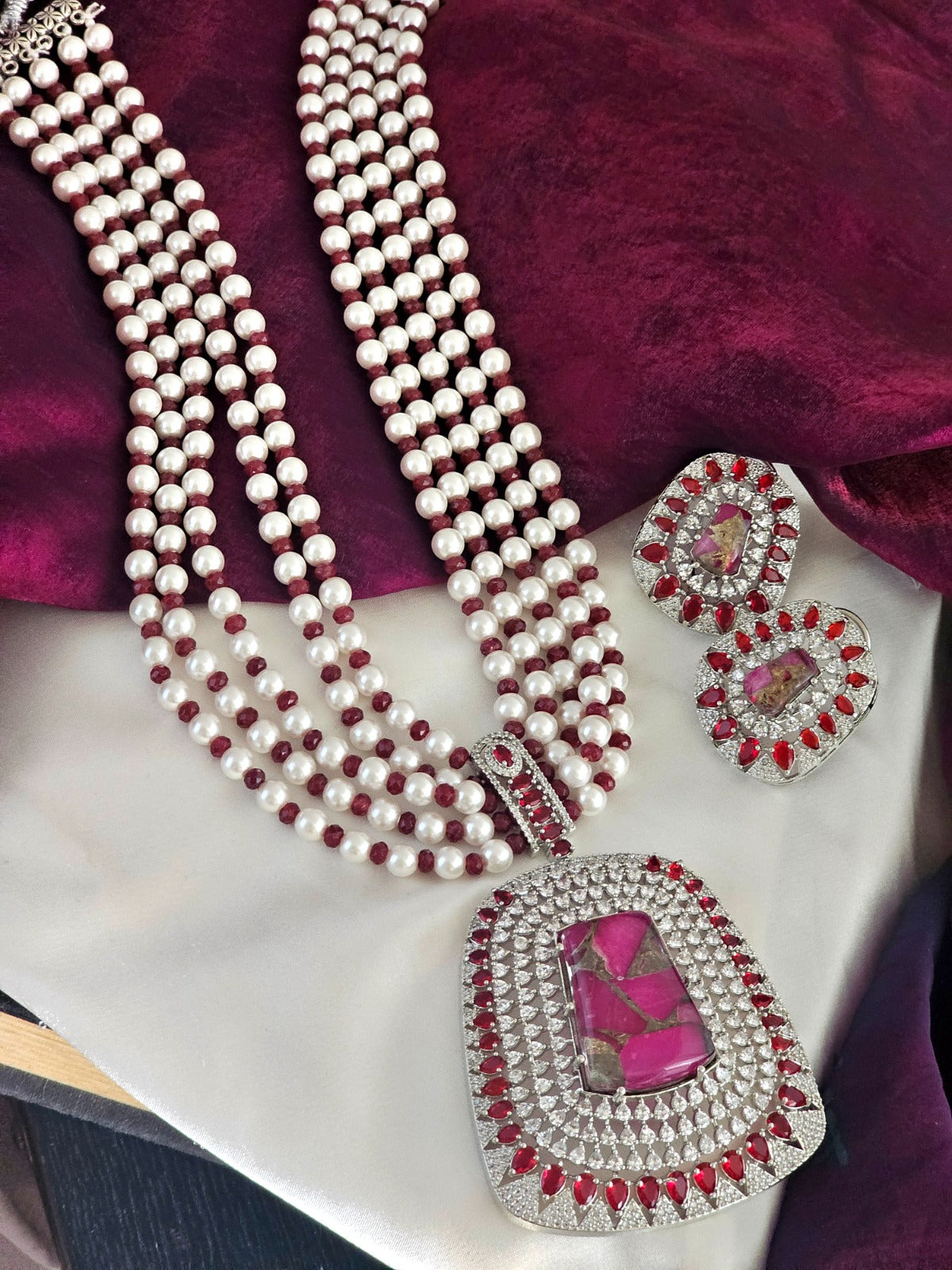 Ruby Royal Necklace Set