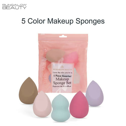 BUNGALOW BEAUTY Makeup Blending Sponge - Pack of 5