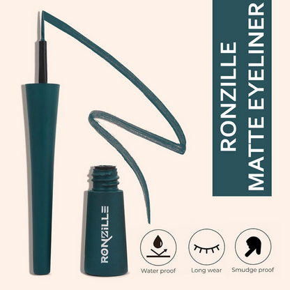 Ronzille Smudgeproof And Waterproof Liquid Matte Eyeliner - Green
