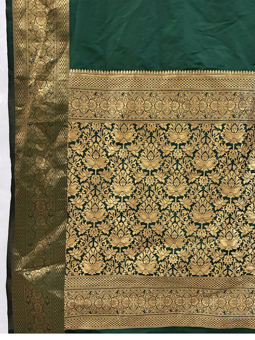 Dwija Fashion Women'S Party Wear Zari Weaving Silk Designer Saree With The Unstitched Blouse-Green