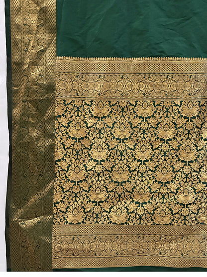Dwija Fashion Women'S Party Wear Zari Weaving Silk Designer Saree With The Unstitched Blouse-Green