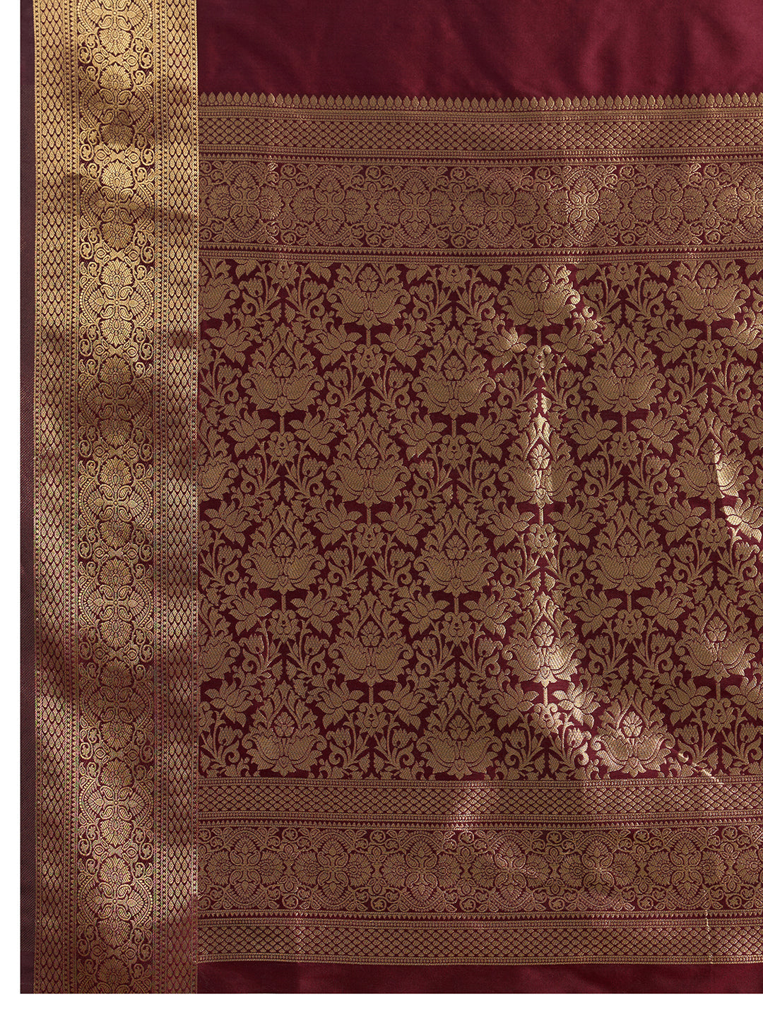 Dwija Fashion Women'S Party Wear Zari Weaving Silk Designer Saree With The Unstitched Blouse-Deep Maroon