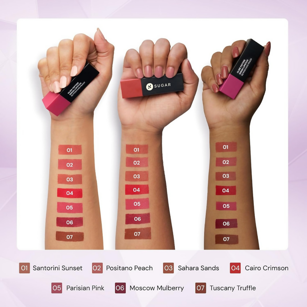 Sugar Cosmetics Glide Peptide Serum Lipstick with Vitamin E - 07 Tuscany Truffle