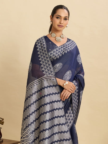 Dwija Fashion Teal Blue Casual Wear Soft Silk Bas Weaving Saree With Unstitched Blouse