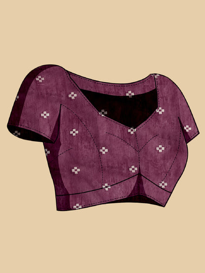 Dwija Fashion Dark Purple Casual Wear Soft Silk Bas Weaving Saree With Unstitched Blouse