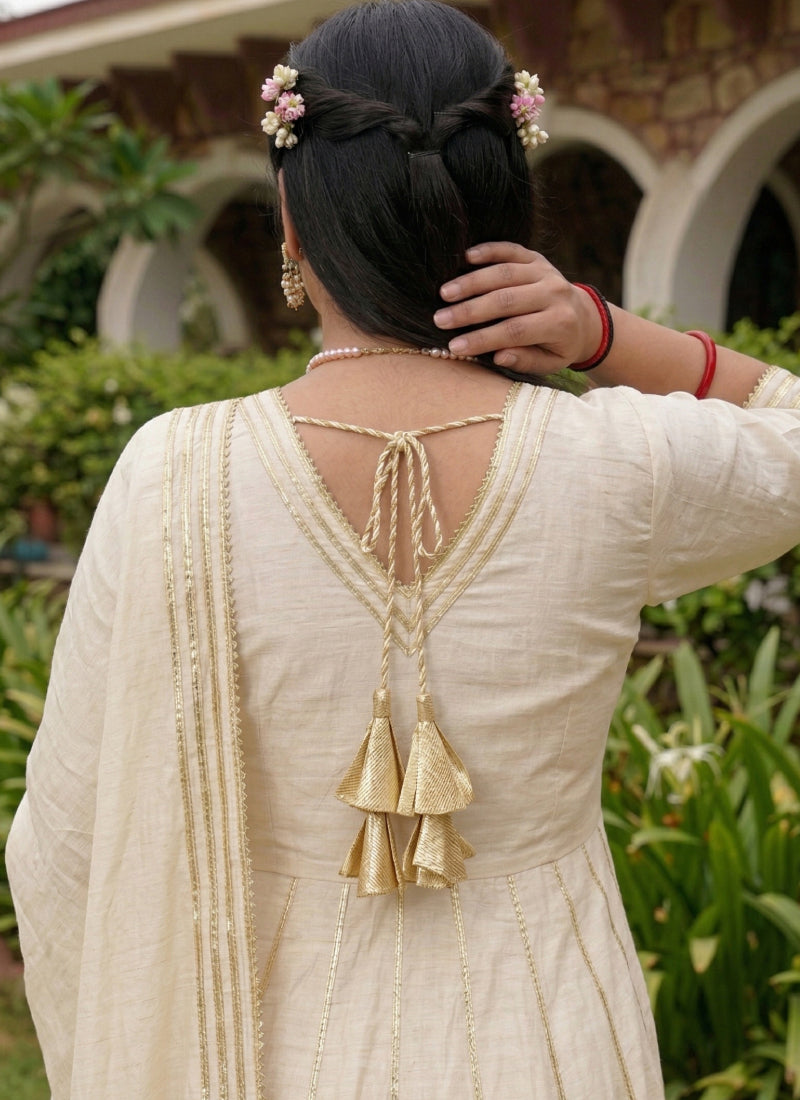 Vegaa Fashion Ceam Gota Cotton Silk Palazzo Suit