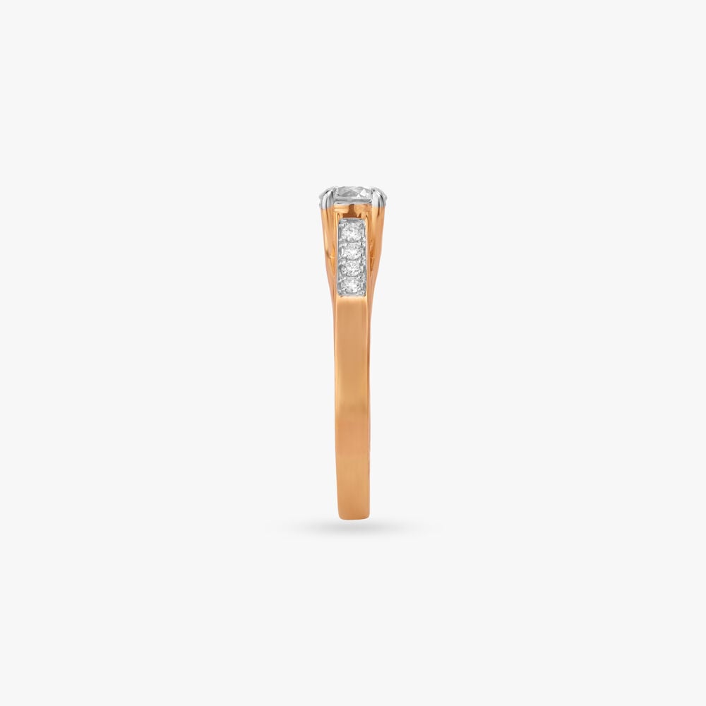 Sparkling Grace Solitaire Ring in 18K Yellow Gold, 0.59 ct