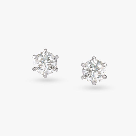 Blazing Trail of Radiance Celeste Solitaire Stud Earrings in 18K Yellow Gold, 0.62 ct
