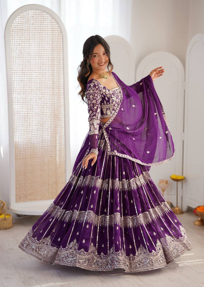Lehenga Mart Gorgeous Lehenga Choli For Wedding-Purple